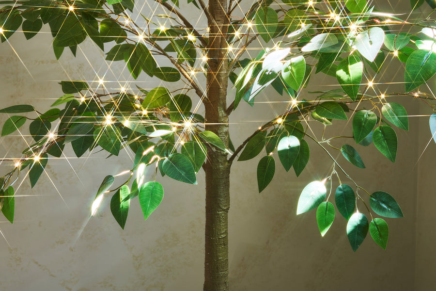 Hairui Artificial Ficus Silk Tree Lights 6FT