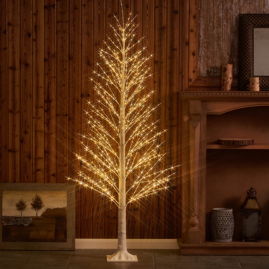 Hairui Lighted White Tree with 450 LED Fairy Lights 4FT