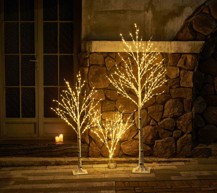 Hairui Lighted Birch Twig Tree with Fairy Lights 4FT