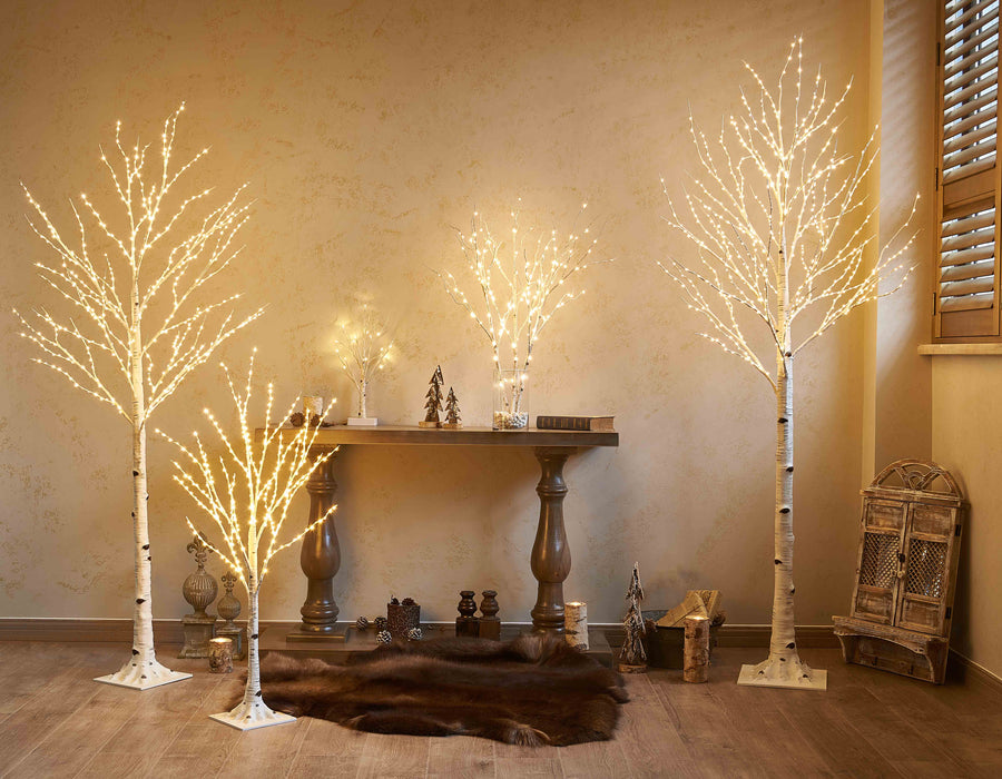 Hairui Lighted Birch Twig Tree with Fairy Lights 4FT