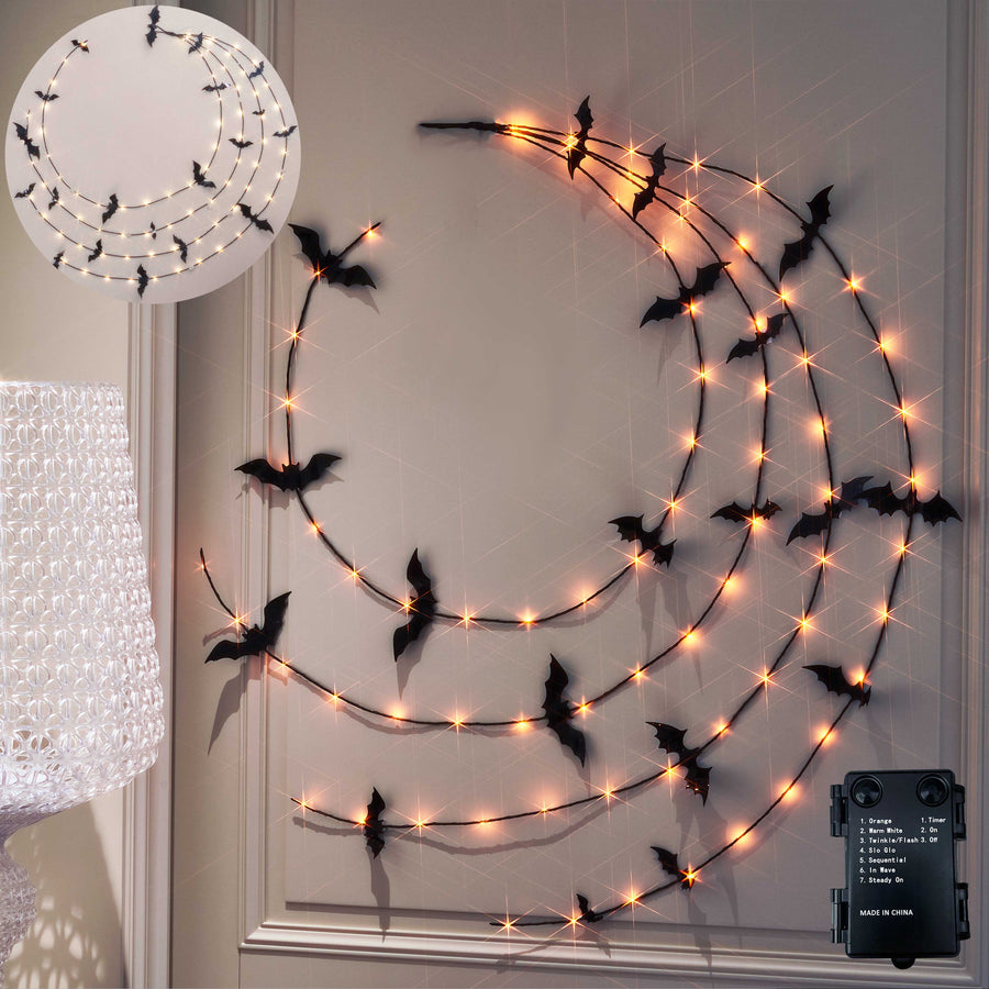 Hairui Halloween Garland with Lights 6FT