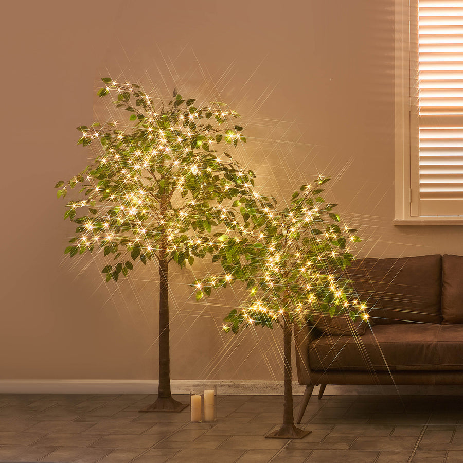 Hairui Artificial Ficus Silk Tree Lights 6FT