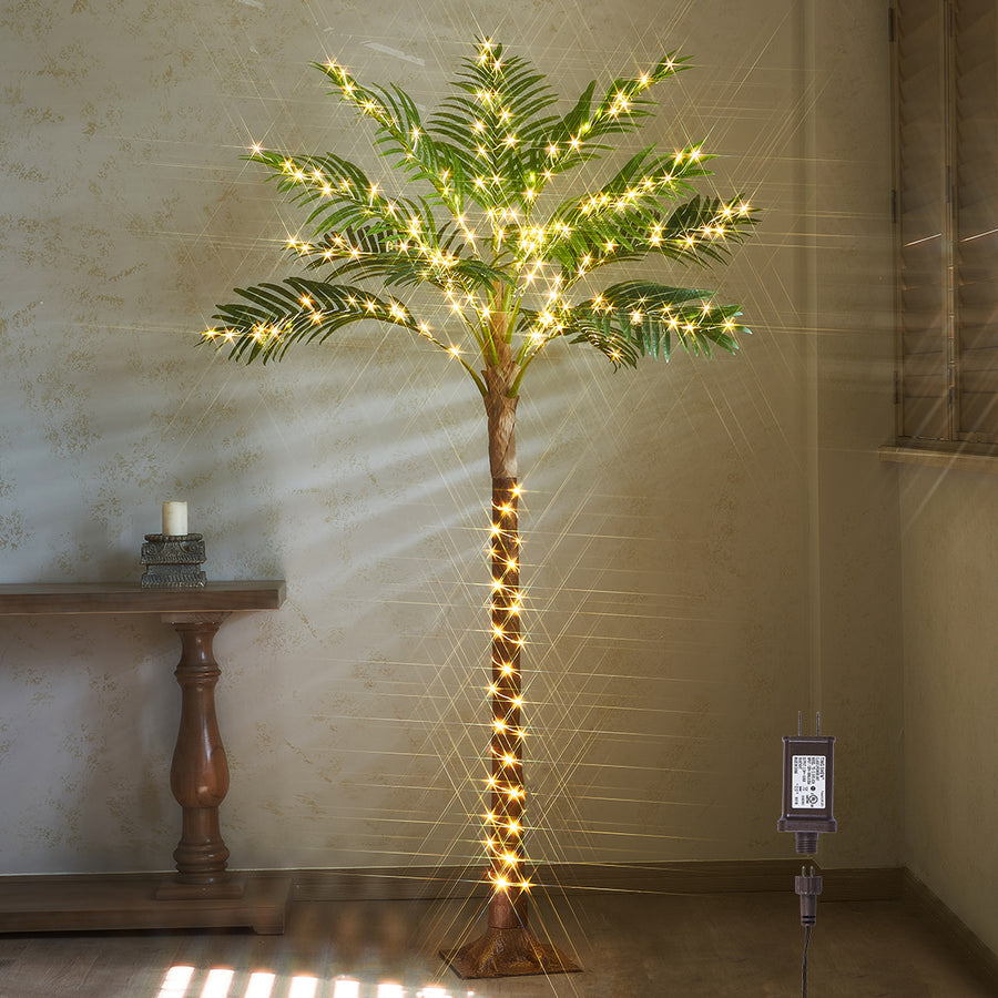 Hairui Lighted Palm Tree 6FT 220 LED Fairy Lights