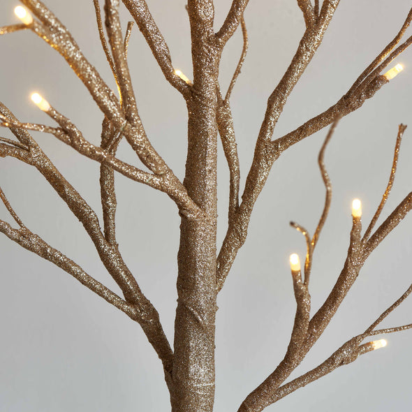 Lighted Tree Champagne Glittered 24IN Wholesale Custom