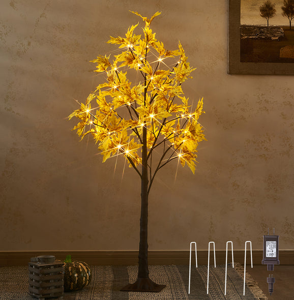 Lighted Maple Tree for Thanksgiving Decor Wholesale Custom